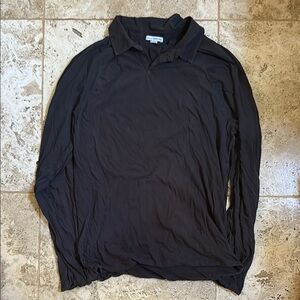 James Perse Black Long Sleeve Tee Classic Style